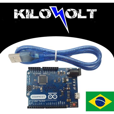 Compativel Arduino Leonardo R3 Rev3 Atmega32u4 Cabo Usb Shopee Brasil