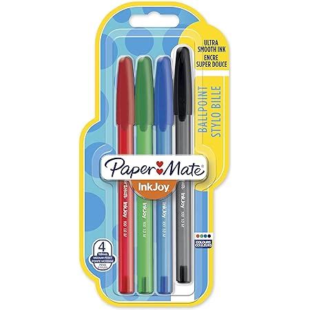 Paper Mate Inkjoy St Stylos Bille Avec Bouchon Pointe Moyenne