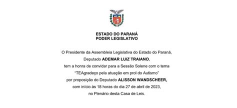 Deputado Alisson Sess O Solene Homenageia Pessoas Que Atuam Na Defesa