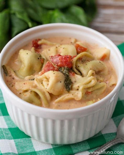 Crock Pot Tortellini Spinach Soup Video Lil Luna Recipe Crock