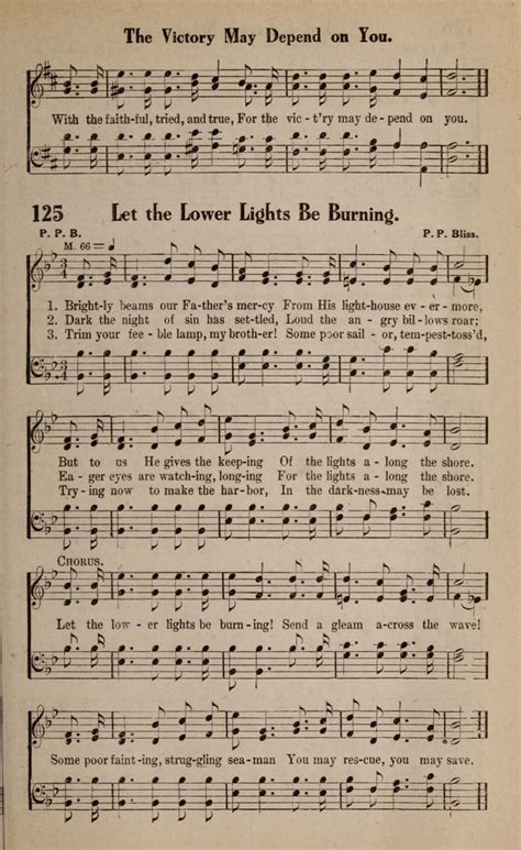 Gospel Hymns And Songs For The Church Sunday School And Evangelistic Services 125 Brightly