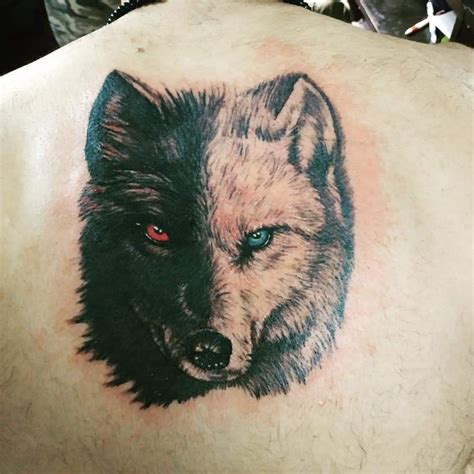 Black And White Wolf Tattoo Ideas An easy black and gray shaded small ...