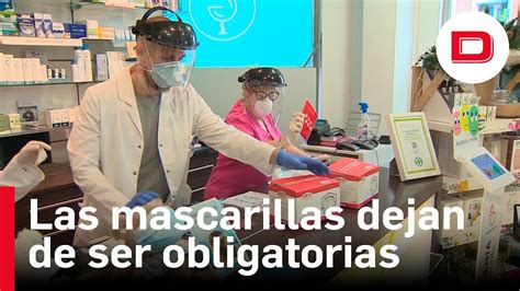 Las Mascarillas Dejar N De Ser Obligatorias En Hospitales Y Farmacias