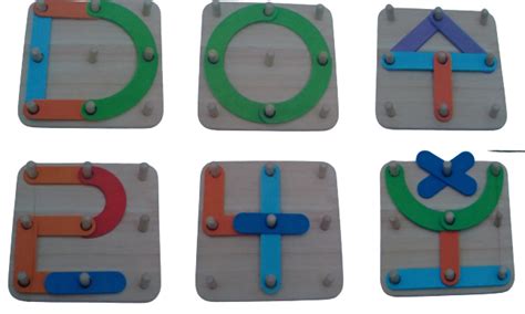 Joc Din Lemn Montessori Geoboard Educa Ional Cu Litere I Cifre