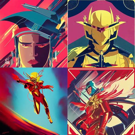 Char Aznable Album Art Dramatic By Sachin Teng Stable Diffusion