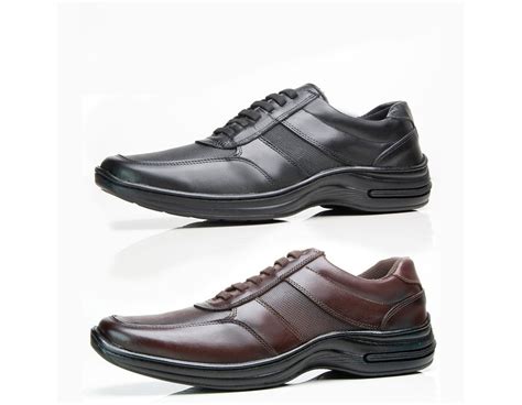 Combo Sapato Masculino Couro Ultra Conforto Z Caf E Preto