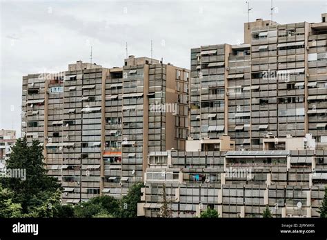 A Brutalist Concrete Architecture Of A Residential Area In Split