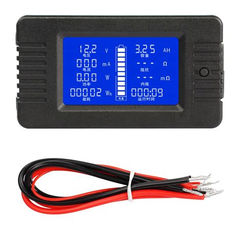 CERRXIAN DC Meter Battery Monitor Measuring Range 0 200V 0 10A LCD