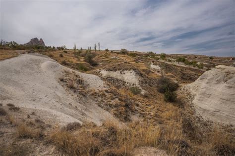 Cappadocia Turkey Uchisar Rock Fortress And Ancient Home Arranged In