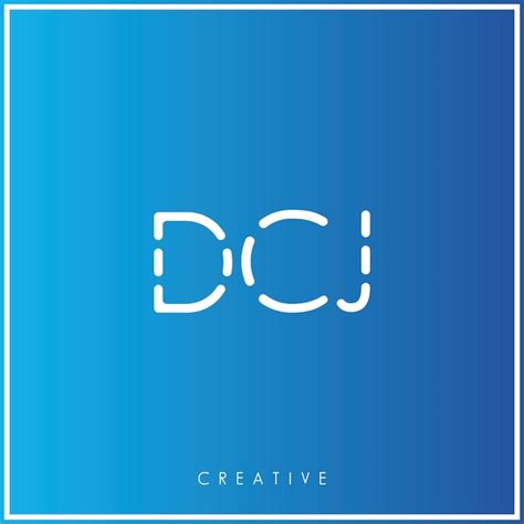 Dcj premium vector último diseño de logotipo creativo ilustración