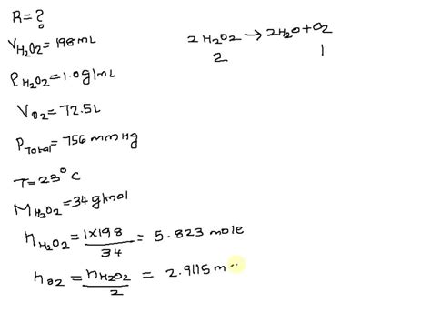 Solved The Decomposition Of Hydrogen Peroxide Over Time Can Occur