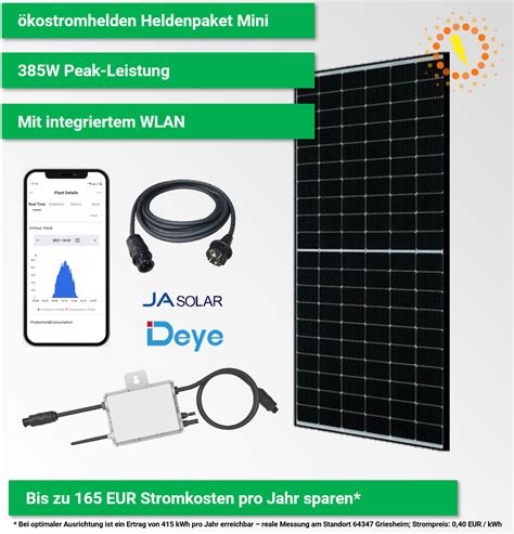 Solar PV Balkonkraftwerke Komplett Set Solar Balkonanlage