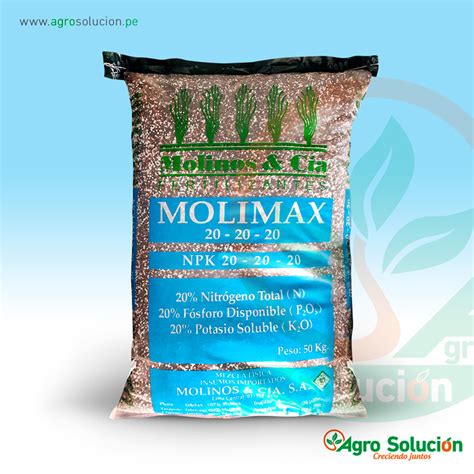 MOLIMAX 20 20 20 NKP FERTILIZANTES 50 Kg Agro Solución Agro Solucion