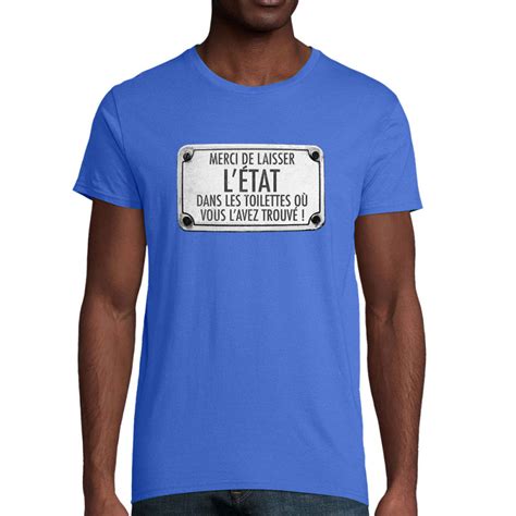 T shirt homme coton bio Merci de laisser l état