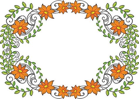 Fancy Border Clipart Decorative Flower Frame Vector Cartoon, Fancy ...