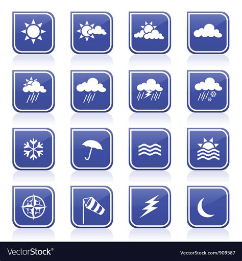 Weather signs Royalty Free Vector Image - VectorStock