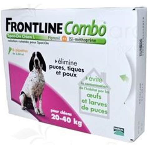 FRONTLINE COMBO CHIEN L 20 40 Kg SPOT ON 6 Pipettes