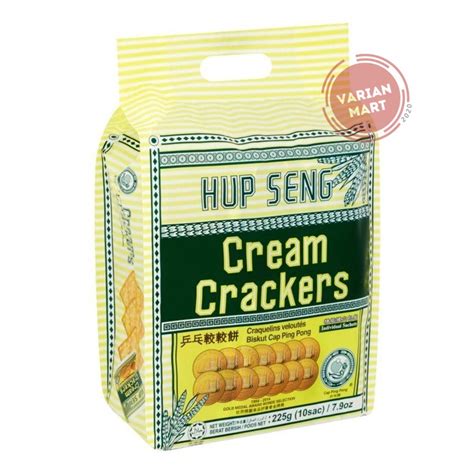 Jual Hup Seng Cream Cracker Sachet 225gr ASIN Hupseng Asin Saset