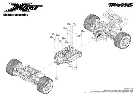 Exploded View Traxxas Xrt 8s 16 4wd Tqi Rtr Modular Assembly Astra