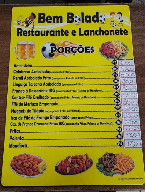 Menu Em Restaurante Bem Bolado Araraquara