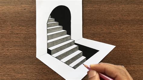 How To Draw 3d Illusion Stairs Youtube