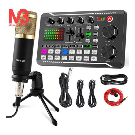 F998 Sound Card Kit BM 800 Microphone Kit With Live Sound Card Audio