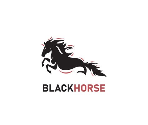 Black Red Horse Logo Design 24199106 Vector Art At Vecteezy