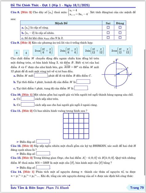 Đề thi đánh giá tư duy TSA đợt 1 2025 (leak) - Tài Liệu Ôn Thi