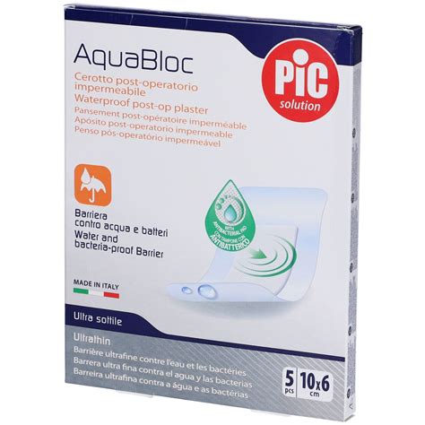 Cerotto Pic Aquabloc 10X6 Sterile Antibatterico 5 Pezzi 5 Pz Redcare