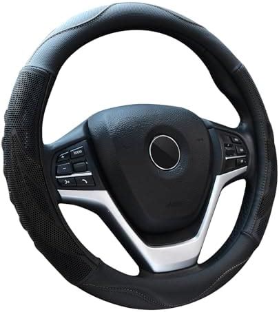 Shiawasena Car Steering Wheel Cover Leather Universal Inch Fit