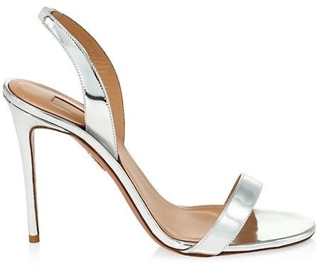 Aquazzura So Nude Metallic Leather Slingback Sandals ShopStyle