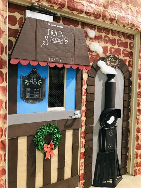 Polar Express Door Decoration Diy Christmas Door Decorations