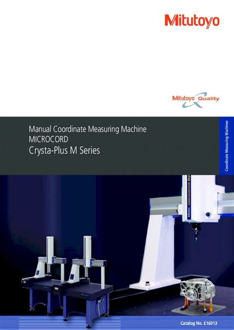 PDF Manual Coordinate Measuring Machine MICROCORD Crysta Plus