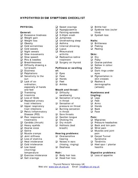 Hashimoto S Symptoms Checklist With Printable Pdf Artofit