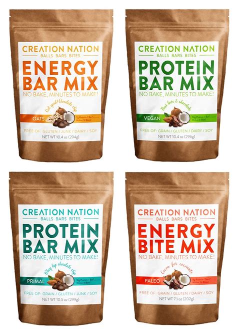 Shark Tank Variety 4pk Creation Nation Protein Balls Vegan Energy