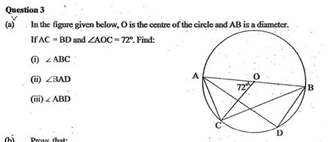 In The Figure Given Below O Is The Centre Of The Circle And Ab Is A