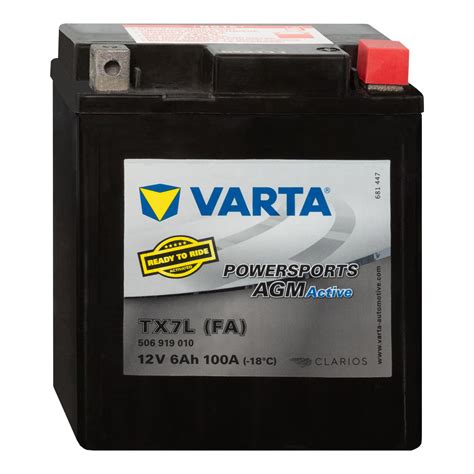 Varta Powersports Agm Motorradbatterie Tx L V Ah Batterie De