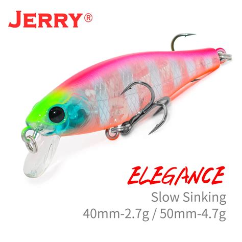 Jerry Elegance Se Uelo De Pesca Wobbler De Hundimiento Lento Cebo Duro