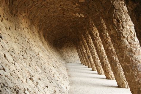 4K Architecture Park Guell Corridor In A Row Arch Architectural