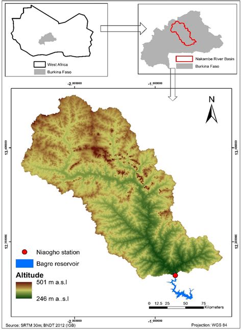 Map Of The Nakambé River Basin In Burkina Faso Download Scientific