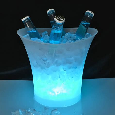 On Sale Plastic Water Cup Led Ice Bucket Color Changing Led Light Ice