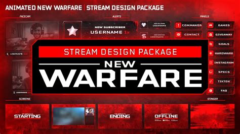 Animated Call Of Duty Modern Warfare 3 Inspired Twitch Overlay Package For Streamers Youtube