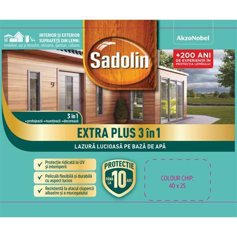 Lazura Lemn Sadolin Extra Plus 3 In 1 Pe Baza De Apa Interior