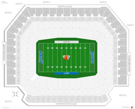 Detroit Lions Seating Guide Ford Field