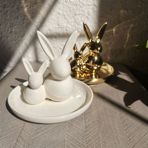 Assiette Plateau Repas Ywei Lapin Blanc Style Nordique Bijoux Et