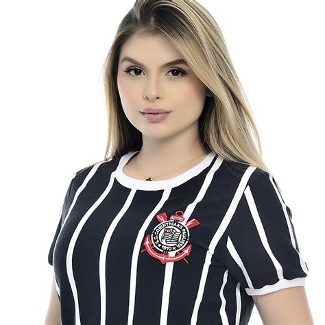 Camiseta Retr Corinthians Democracia Feminina Preto Shopee Brasil