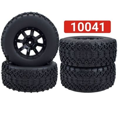 10041 Set De 2 Ruedas Short Course Truck Escala 1 10 Llanta NEGRA