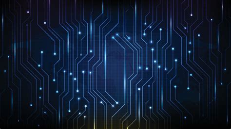 Abstract Background Of Futuristic Digital Dark Blue Electronic Circuit