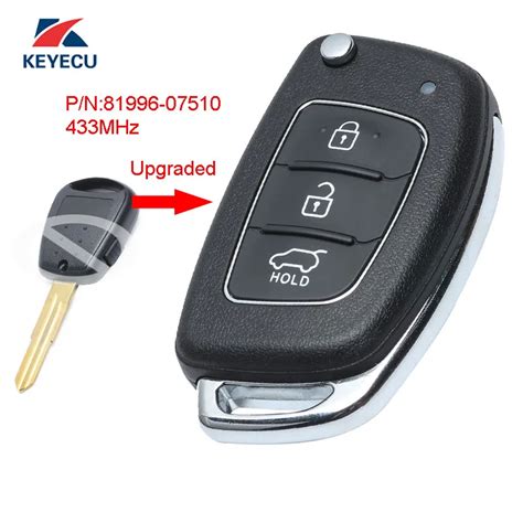 Keyecu Replacement Upgraded Flip Remote Car Key Fob Side Button