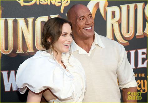 Emily Blunt Dwayne Johnson Edgar Ramirez Attend World Premiere Of